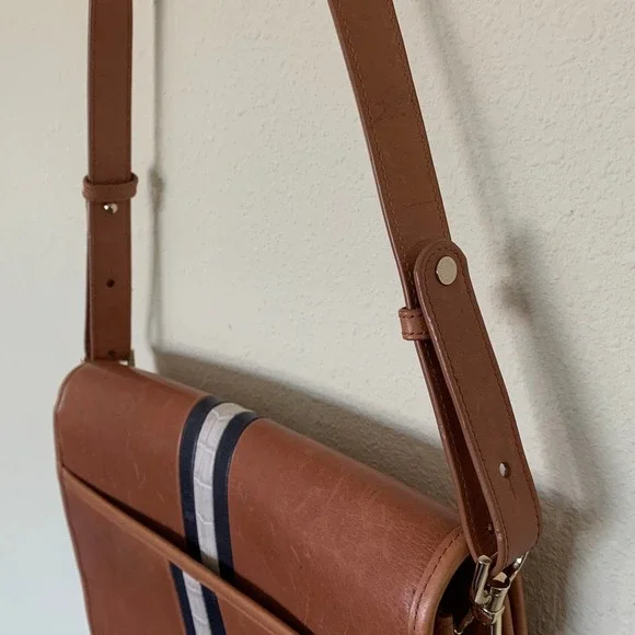 Brahmin Jacquelyn Tan Brown Embossed Leather Shoulder Bag